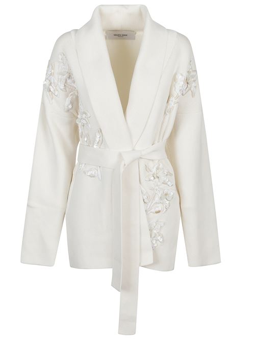 Cardigan con fiori ricamati GOLDEN GOOSE | GWP01409P00217310715